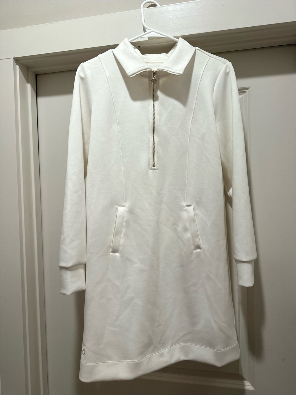 Lilly Pulitzer White Quarter-Zip Ponte Dress Jacket size XS